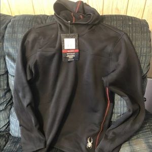 NWT Spyder Mens Pullover Hoodie Black Medium